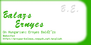 balazs ernyes business card